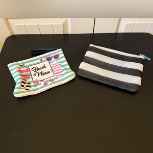 NWOT Pair 2 Wet/Dry Lined Bathing Suit Bags Beach Summer